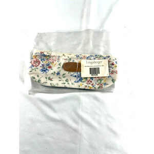 2002 Longaberger Small Oval Cosmetics Bag Spring Floral 80439 New